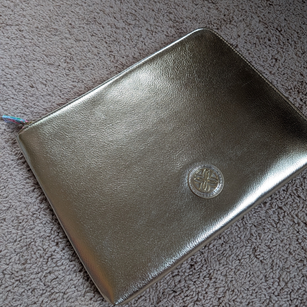 Lilly Pulitzer Metallic Gold Travel Pouch